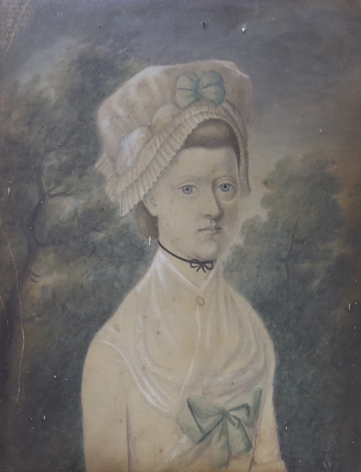 Late 18th century English school, pair of watercolours, Lady and gentleman, one inscribed verso Mr George Markwick, 1762, each 26cm x 20cm